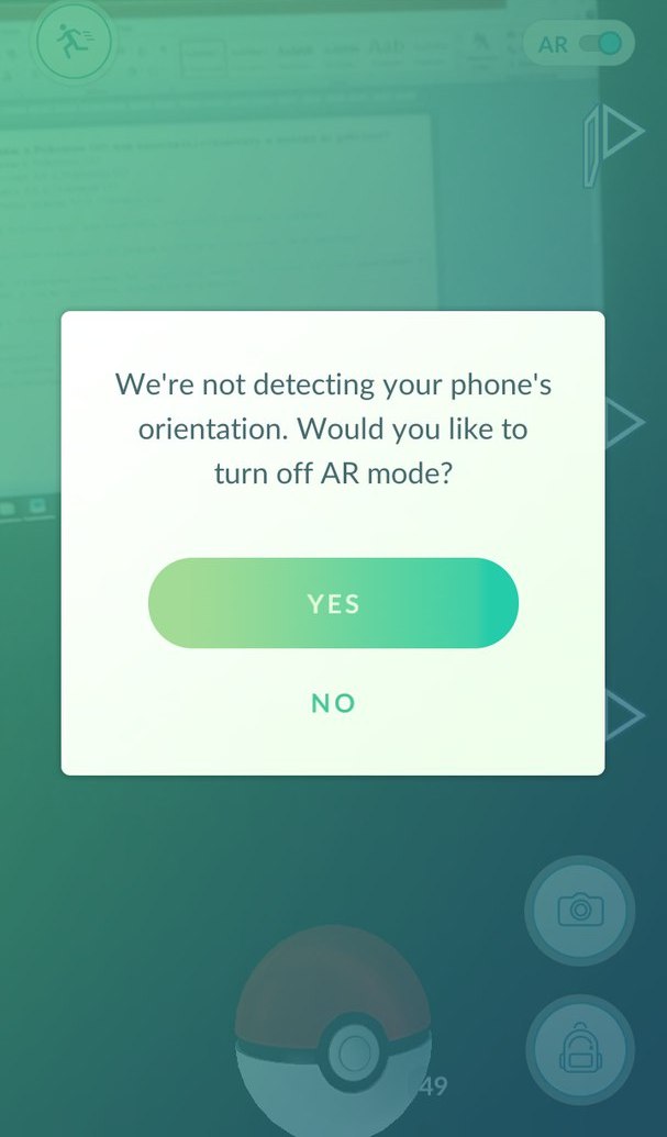 Почему не работает AR в Pokemon GO